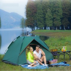 Lều cắm trại, dã ngoại tự bung 4 người tiện lợi chống nước, chống tia UV (210cm x 200cm x 135cm)