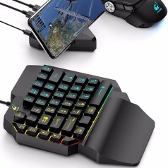 Bàn phím led giả cơ 1 tay chuyên game cao cấp FREE WOLF K15